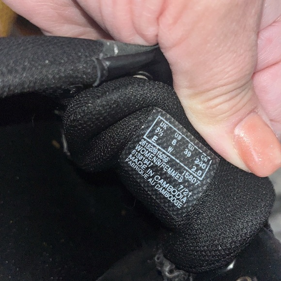 Clarks black leather comfortable sneakers size 8 - Picture 4 of 8